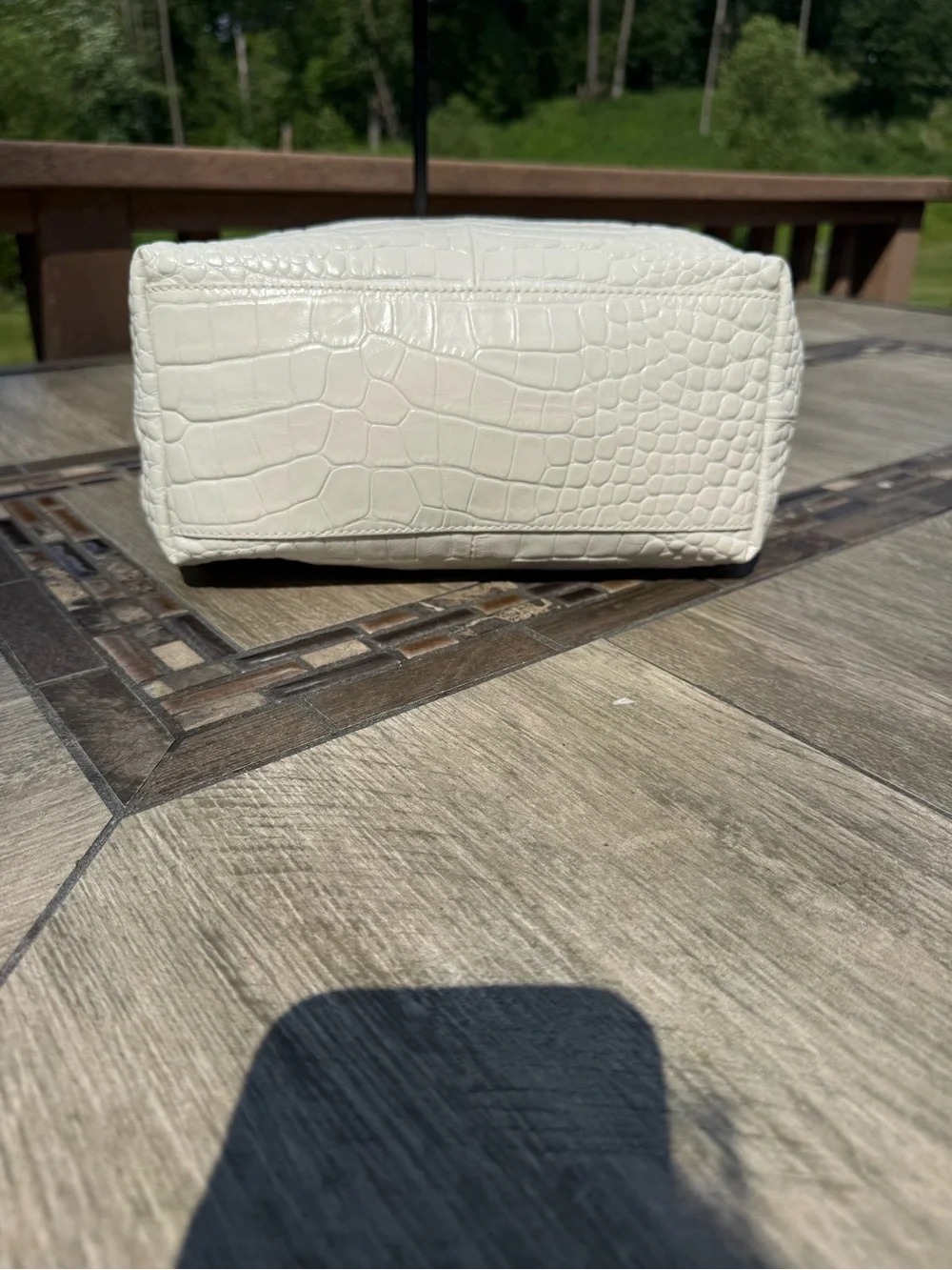 EUC Furla Ginger Hobo Bag in croc-embossed leather - Picture 8 of 12